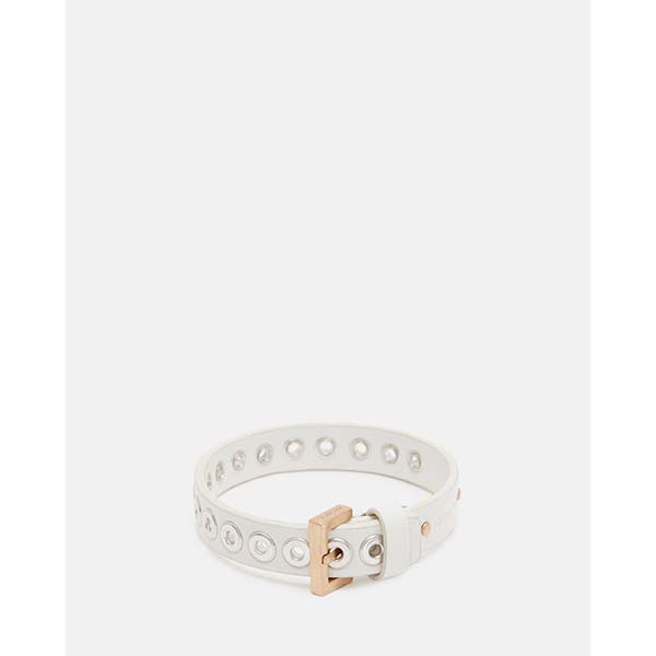 Allsaints Australia Womens Tori Leather Bracelet Brass/White AU36-518